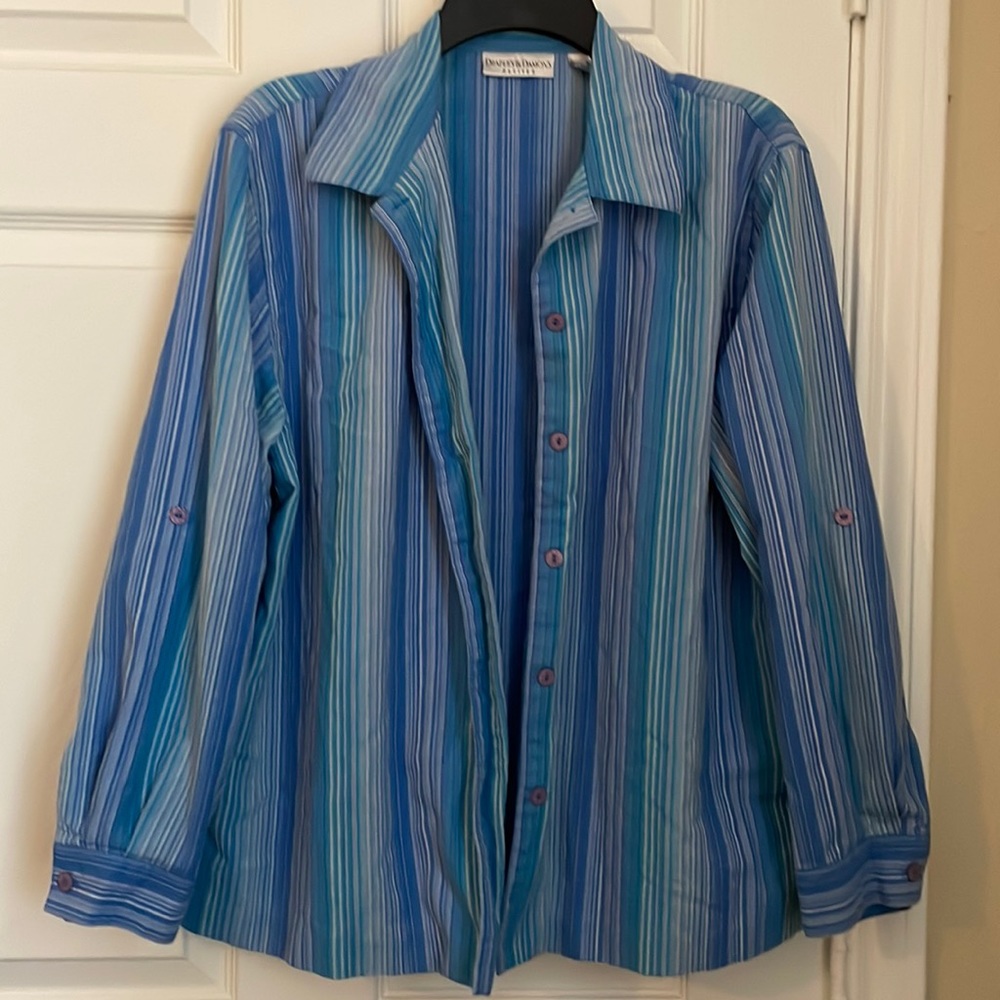 Draper’s and Damon’s Petites shirt size PL.